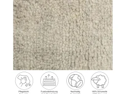 Alfombra bereber tejida a mano con lana 70x140 cm Arena Hadj