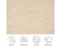 Alfombra bereber tejida a mano con lana 200x250 cm Blanco Hadj