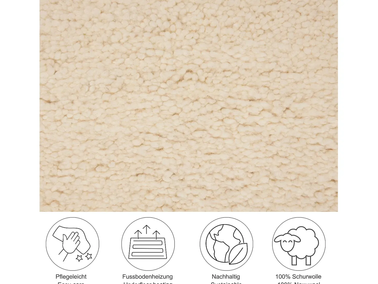 Alfombra bereber tejida a mano con lana 60x90 cm Blanco Hadj