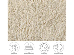 Alfombra bereber tejida a mano con lana 140x200 cm Blanco Maloronga