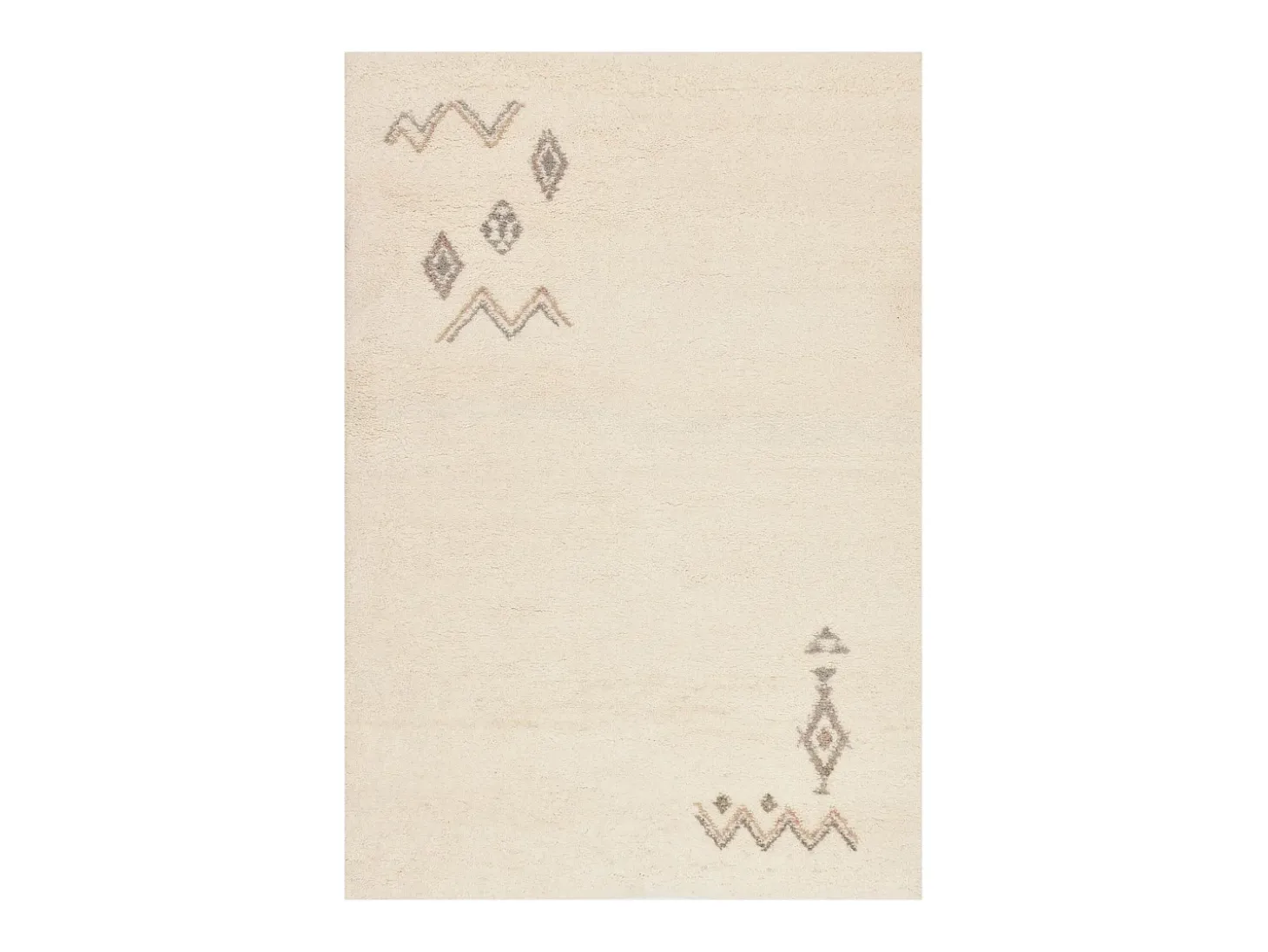 Alfombra bereber tejida a mano con lana 200x250 cm Blanco Hadj