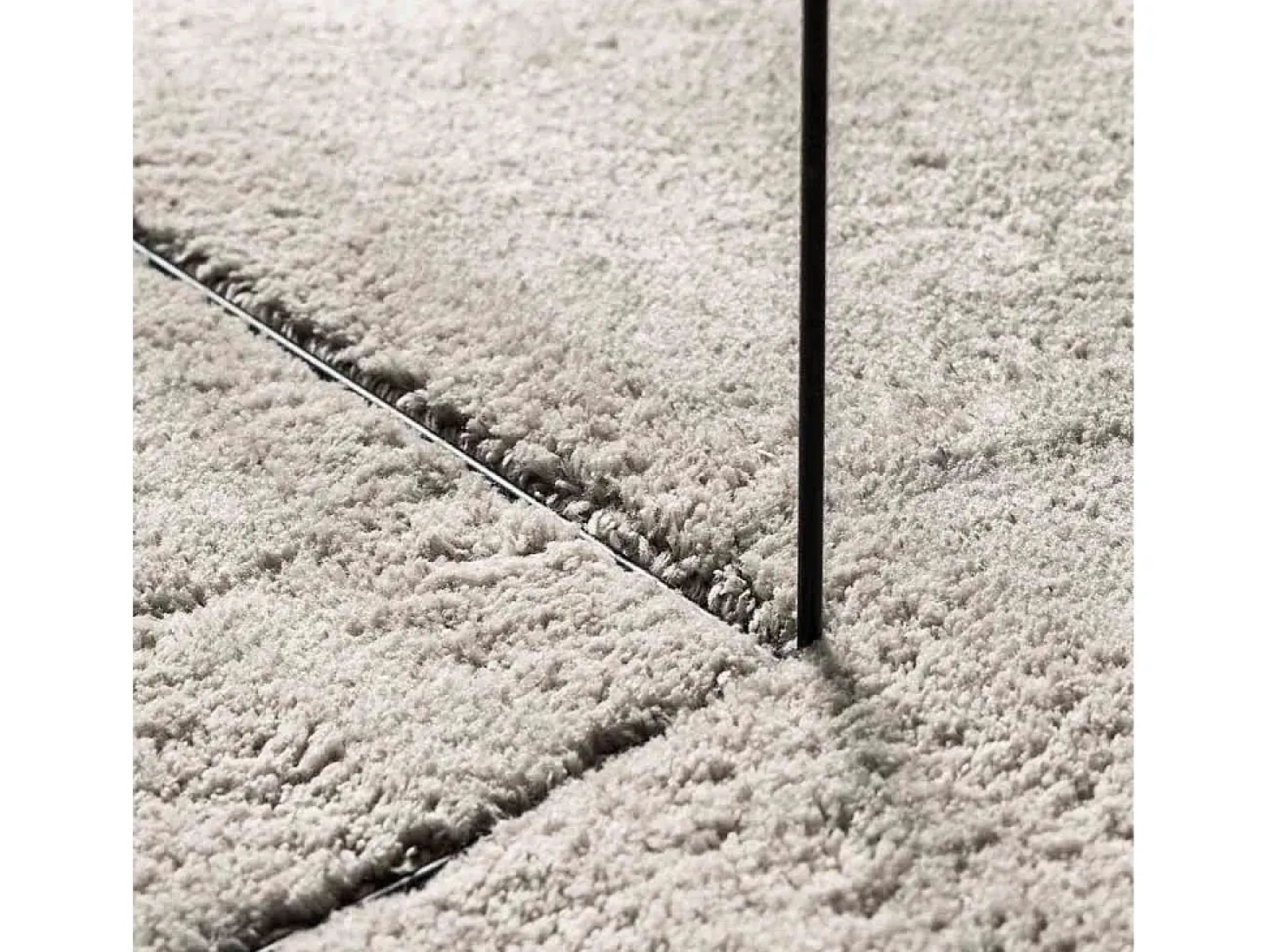 Alfombra color arena 160 x 230 cm Poliéster