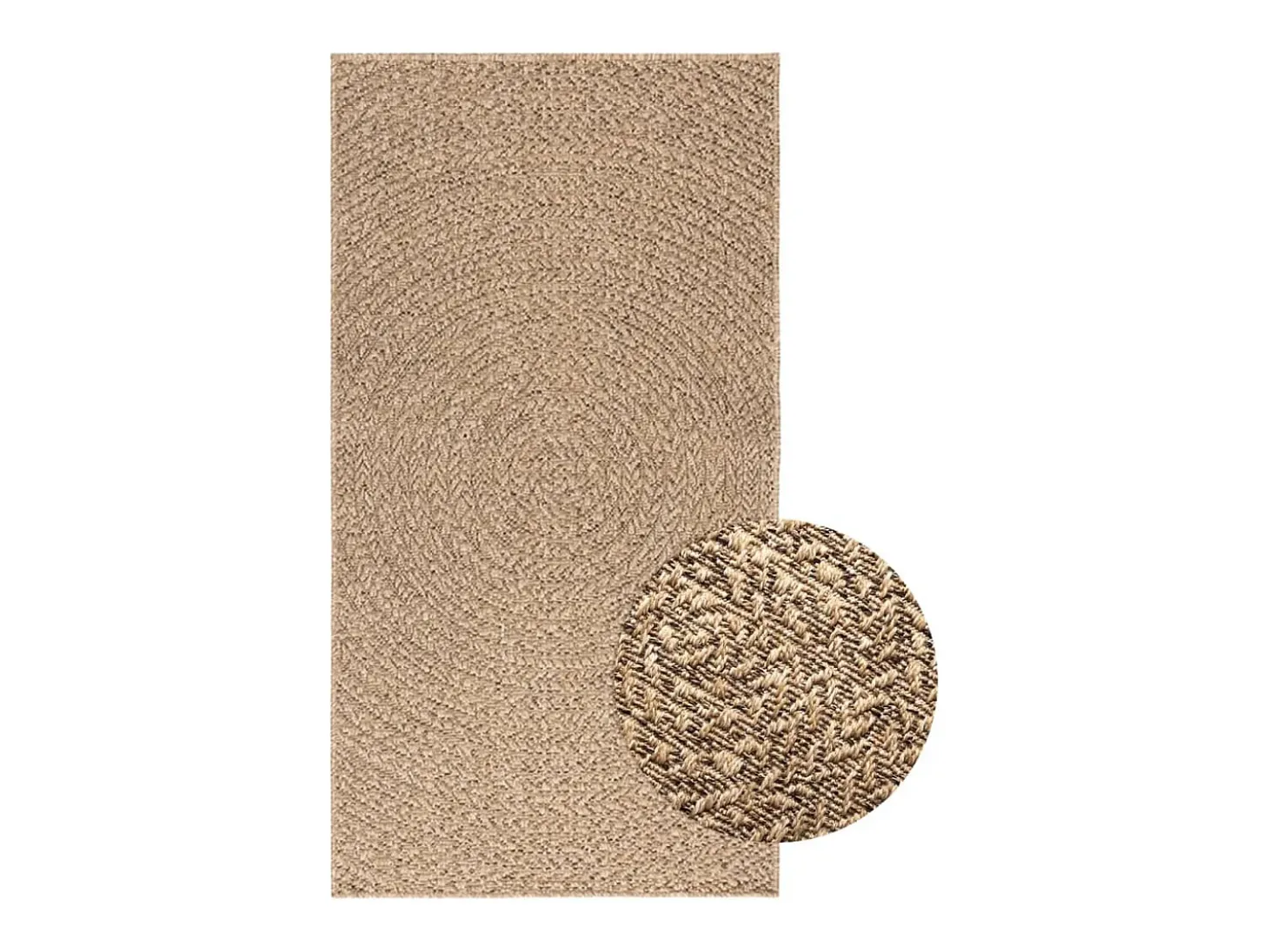 Alfombra con aspecto de yute interior y exterior 80x150 cm