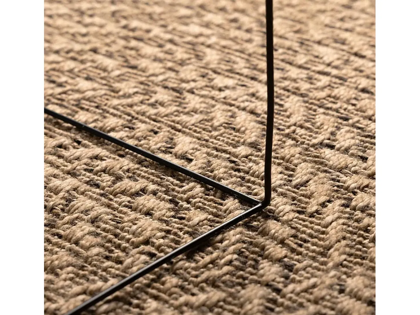 Alfombra con aspecto de yute interior y exterior 80x150 cm