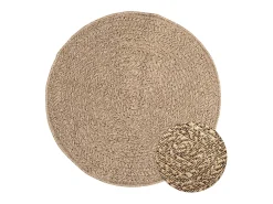 Alfombra con aspecto de yute interior y exterior 90 cm
