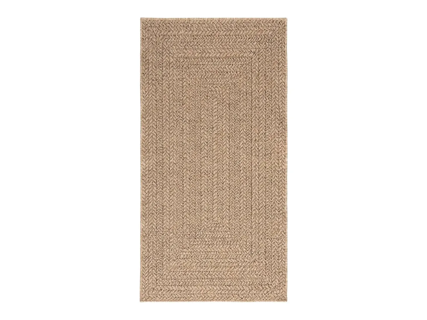 Alfombra con aspecto de yute interior y exterior 80x150 cm