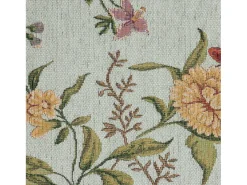 Alfombra con borde y motivos florales 70x400 cm Menta Flomi