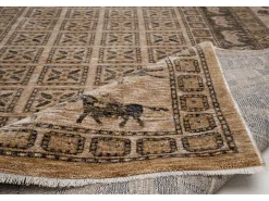 Alfombra con bordes de estilo oriental 60x130 cm Beige multi Beatrice