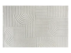Alfombra con relieve de arcos de lana 100% - 160 x 230 cm - 2200g/m2 - Marfil - ASSINIE