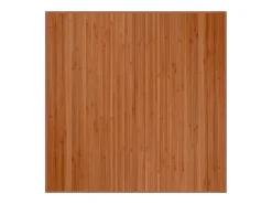 Alfombra cuadrada bambú marrón 100x100 cm