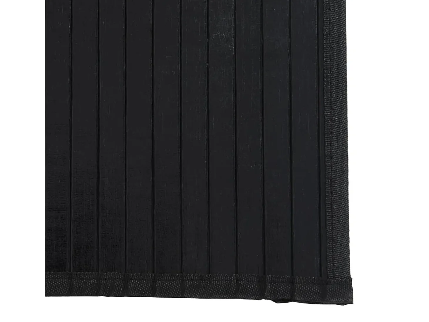 Alfombra cuadrada bambú negro 100x100 cm