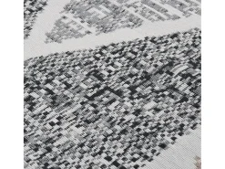 Alfombra de algodón negra y gris 120x180 cm ES12189
