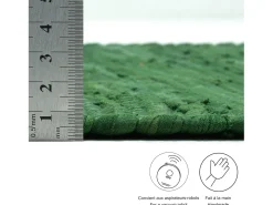 Alfombra de algodón tejida a mano y reversible 120x180 cm Verde oscuro Happy Cotton