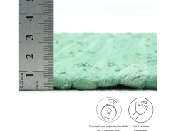 Alfombra de algodón tejida a mano y reversible 90x160 cm Menta Happy Cotton