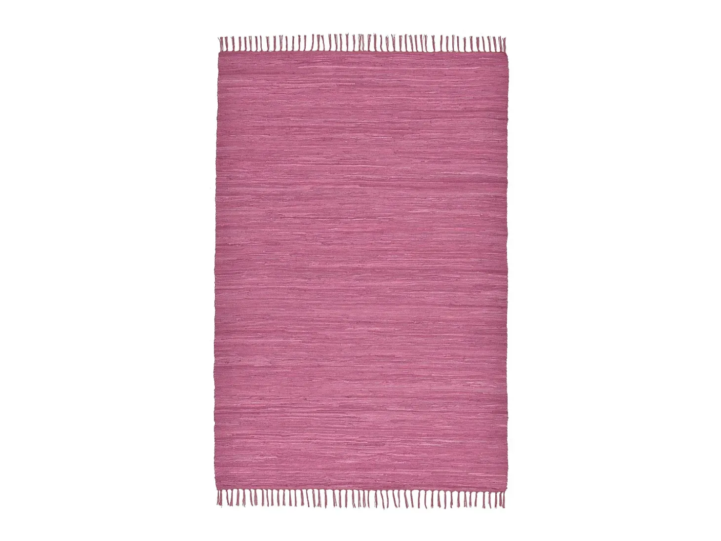Alfombra de algodón tejida a mano y reversible 90x160 cm Fuchisa Happy Cotton