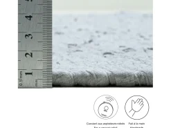 Alfombra de algodón tejida a mano y reversible 40x60 cm Gris Happy Cotton