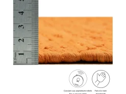 Alfombra de algodón tejida a mano y reversible 60x120 cm Terracota Happy Cotton