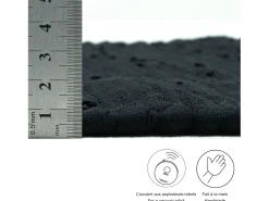 Alfombra de algodón tejida a mano y reversible 60x120 cm Negro Happy Cotton