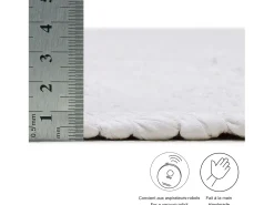Alfombra de algodón tejida a mano y reversible 160x230 cm Blanco Happy Cotton