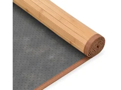 Alfombra de bambú marrón 80x300 cm ES40599