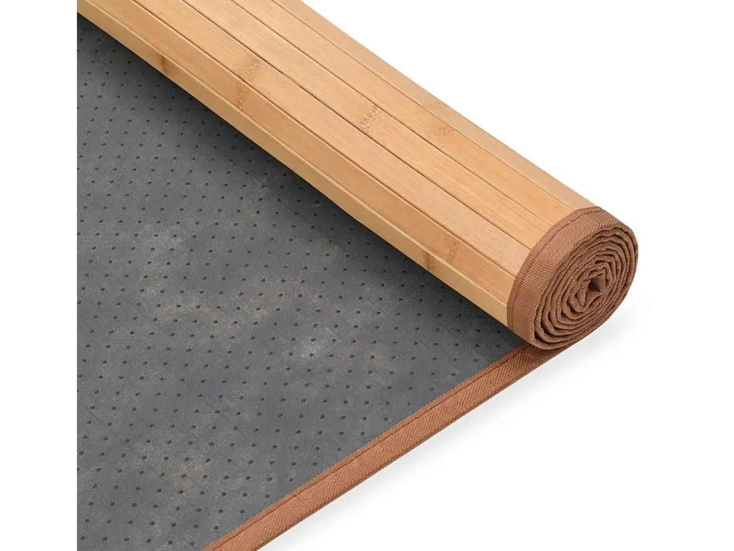 Alfombra de bambú marrón 80x300 cm