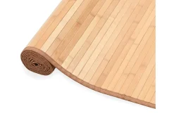 Alfombra de bambú marrón 80x300 cm