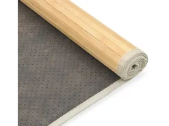 Alfombra de bambú natural de 100x160 cm con soporte antideslizante