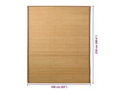 Alfombra de bambú 160x230 cm Marrón