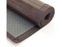 Alfombra de bambú 80x240 cm Marrón