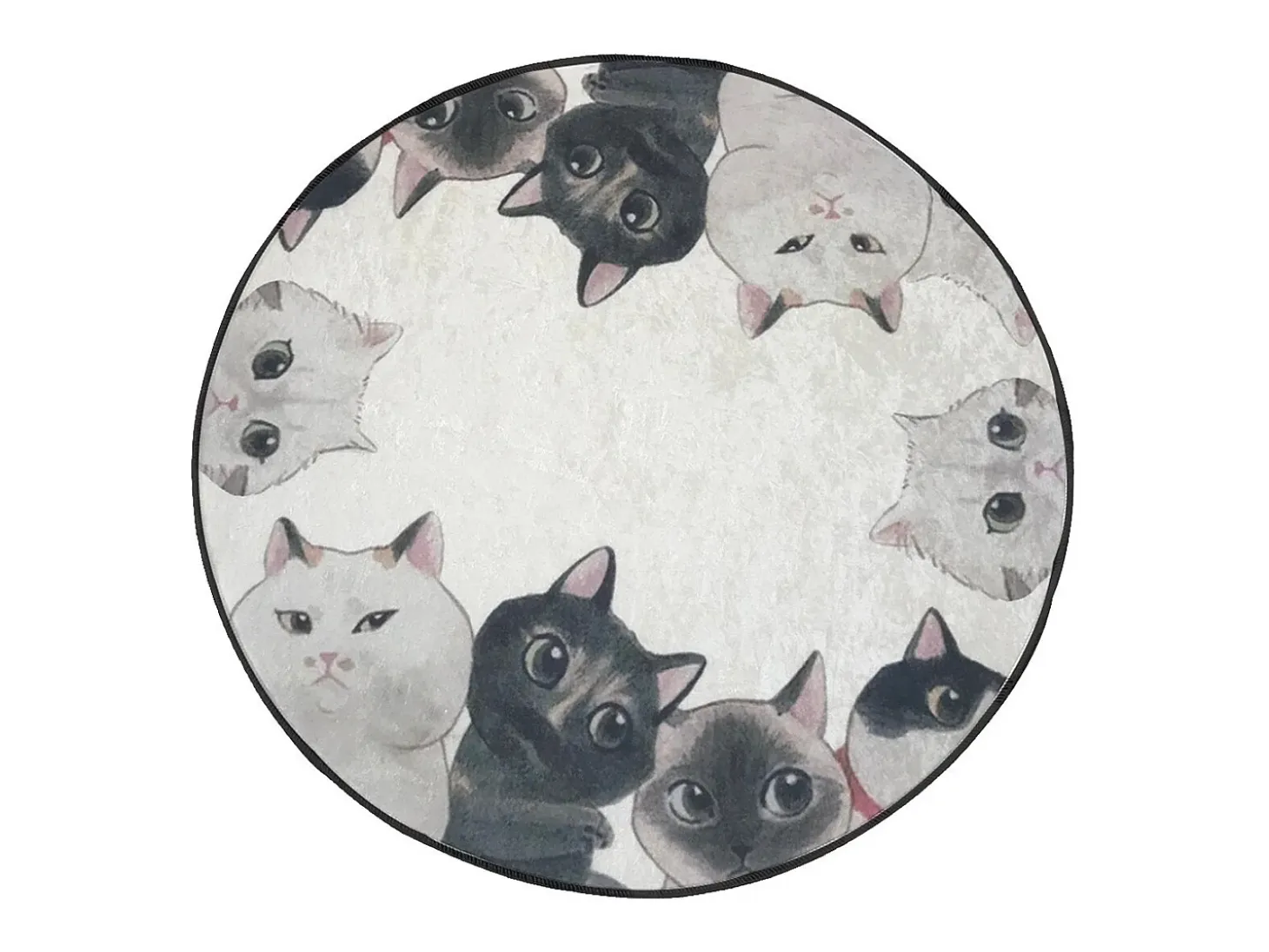 Alfombra de baño Angry Cats DJT Çap multicolor