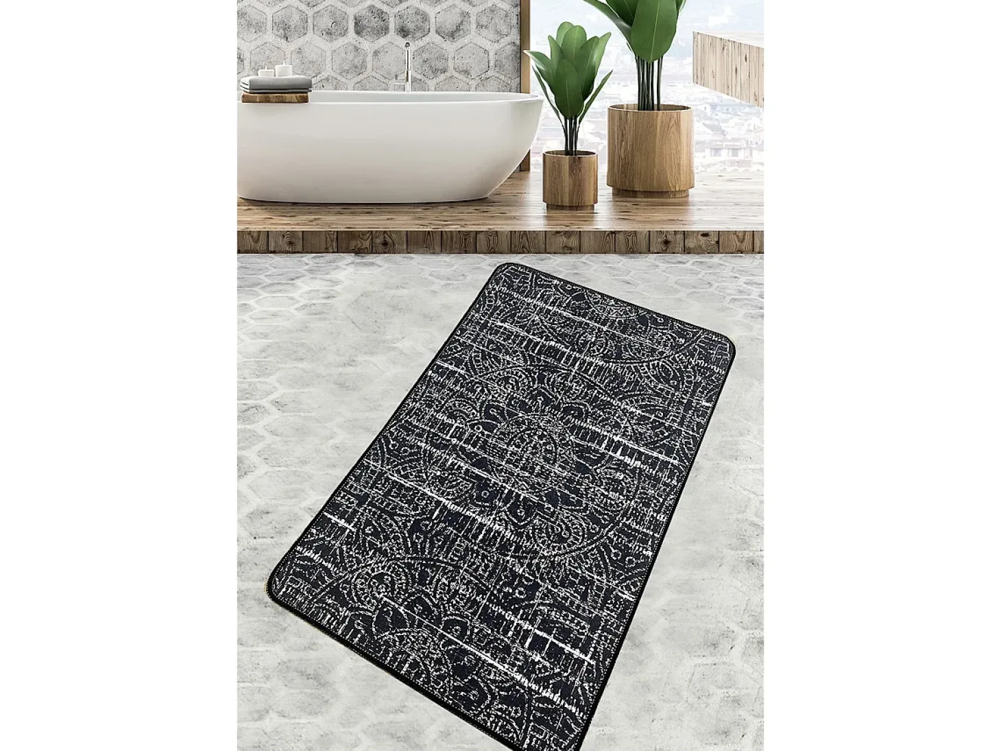 Alfombra de baño Asara multicolor