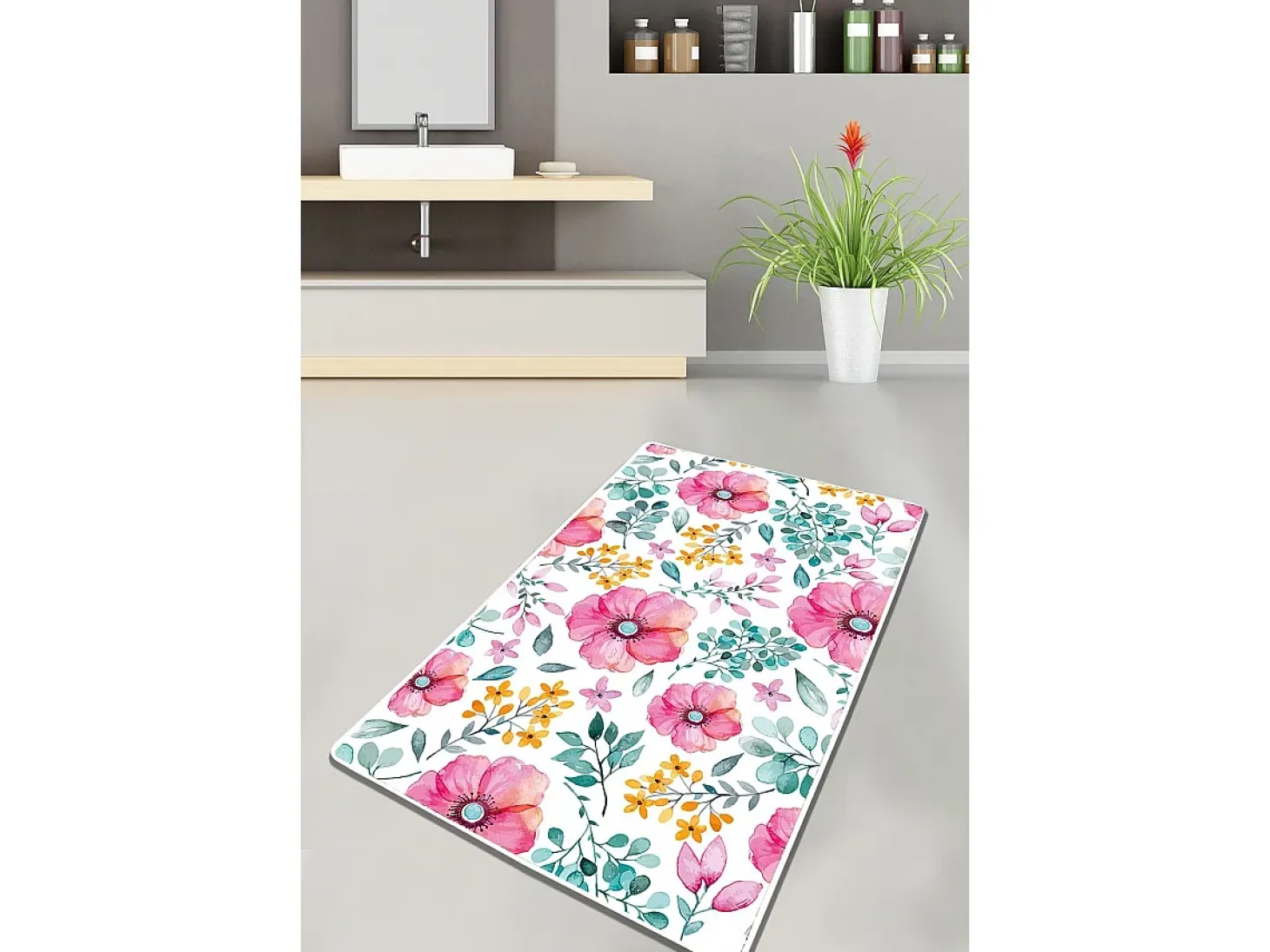 Alfombra de baño Azalea (80 x 100) multicolor