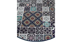 Alfombra de baño Carres Bleus (100 cm) multicolor