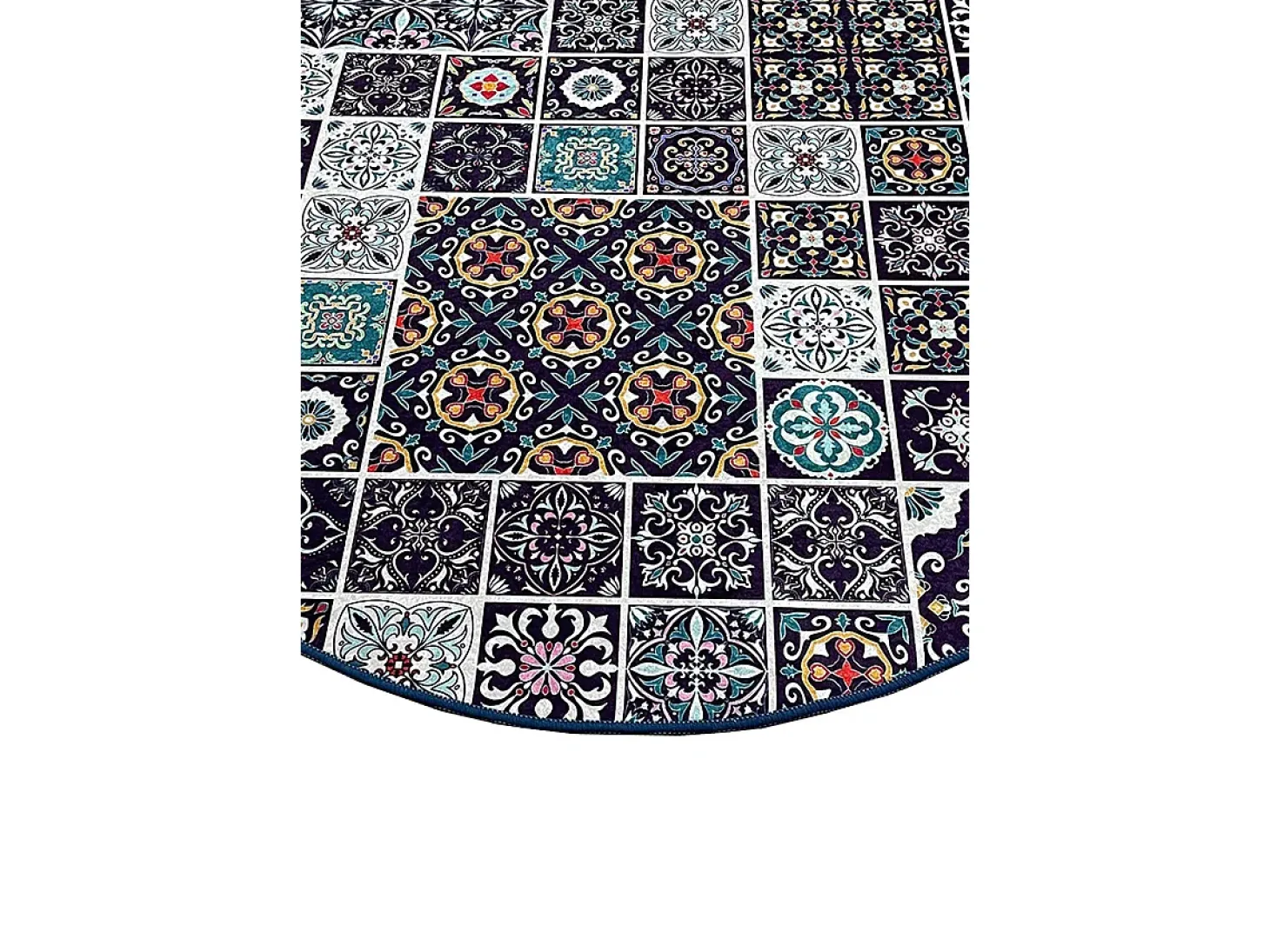 Alfombra de baño Carres Bleus (140 cm) multicolor