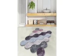Alfombra de baño Circle lila gris púrpura