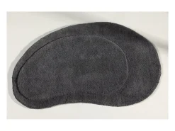 Alfombra de baño de piedra 75x50cm gris oscuro.