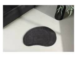 Alfombra de baño de piedra 75x50cm gris oscuro.