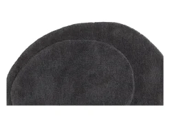 Alfombra de baño de piedra 75x50cm gris oscuro.