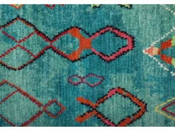 Alfombra de baño estampada con pelo suave 60x100 cm Turquesa Ariella