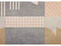 Alfombra de baño estampada con pelo suave 50x60 cm Gris multi Ariella