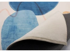 Alfombra de baño estampada con pelo suave 50x60 cm azul multi Ariella