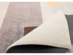 Alfombra de baño estampada con pelo suave 70x120 cm Gris multi Ariella