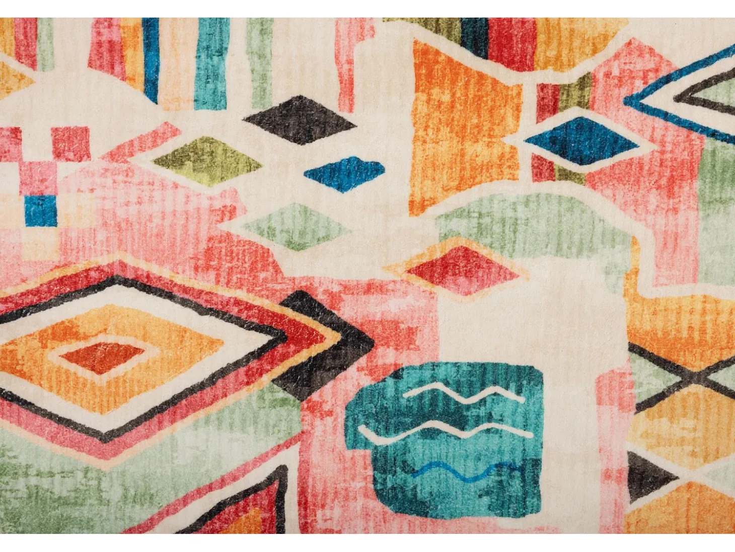 Alfombra de baño estampada con pelo suave 70x120 cm Colorido Ariella