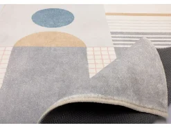 Alfombra de baño estampada con pelo suave 70x120 cm Gris multi Ariella