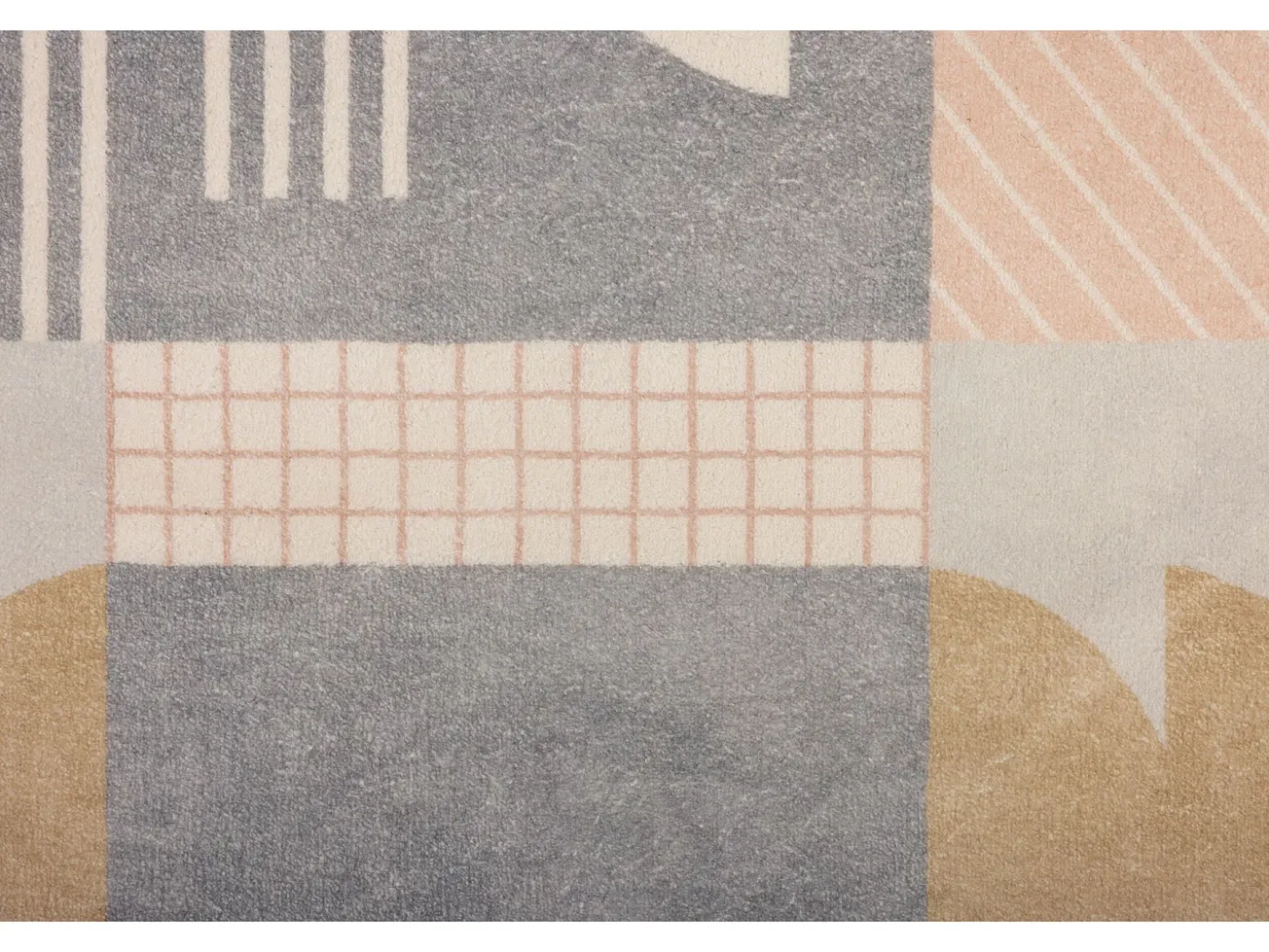 Alfombra de baño estampada con pelo suave 70x120 cm Gris multi Ariella