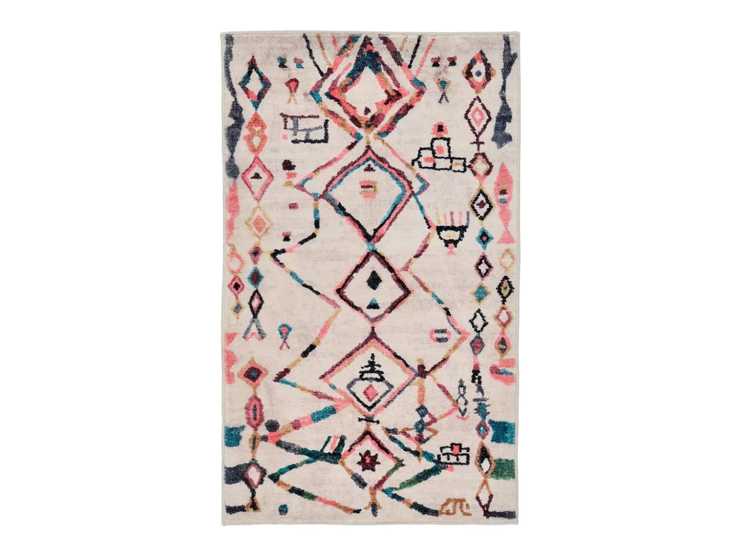 Alfombra de baño estampada con pelo suave 60x100 cm Colorido Ariella