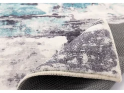 Alfombra de baño estampada con pelo suave 50x60 cm Turquesa multi Ariella