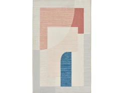 Alfombra de baño estampada con pelo suave 60x100 cm Gris multi Ariella