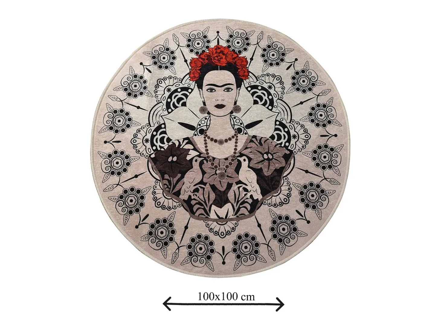 Alfombra de baño Frida Round (100) multicolor