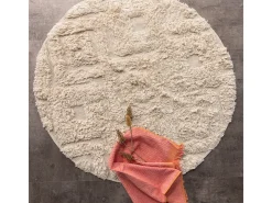 Alfombra de baño Hilma Ø60cm blanco roto.